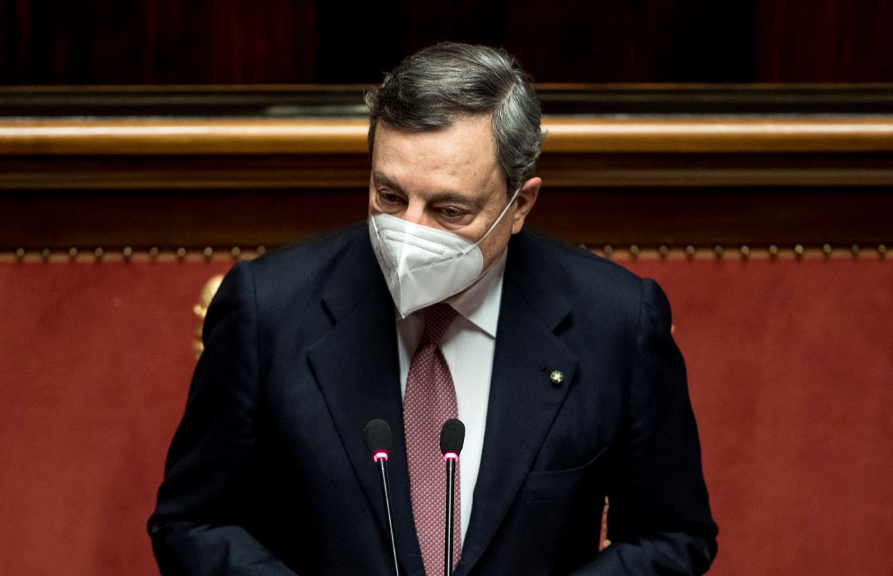 Mario Draghi Senato voto fiducia