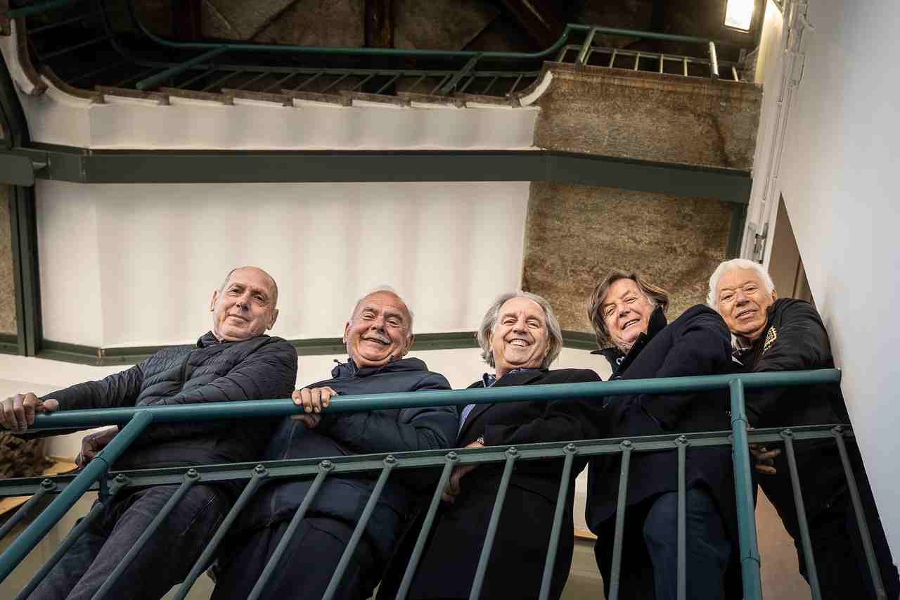 C.Barazzutti,T.Zugarelli,P.Bertolucci, A.Panatta, N.Pietrangeli