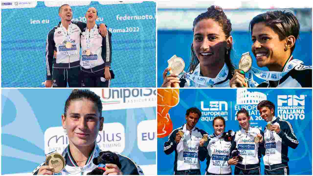 medaglie Italia Europei nuoto 2022