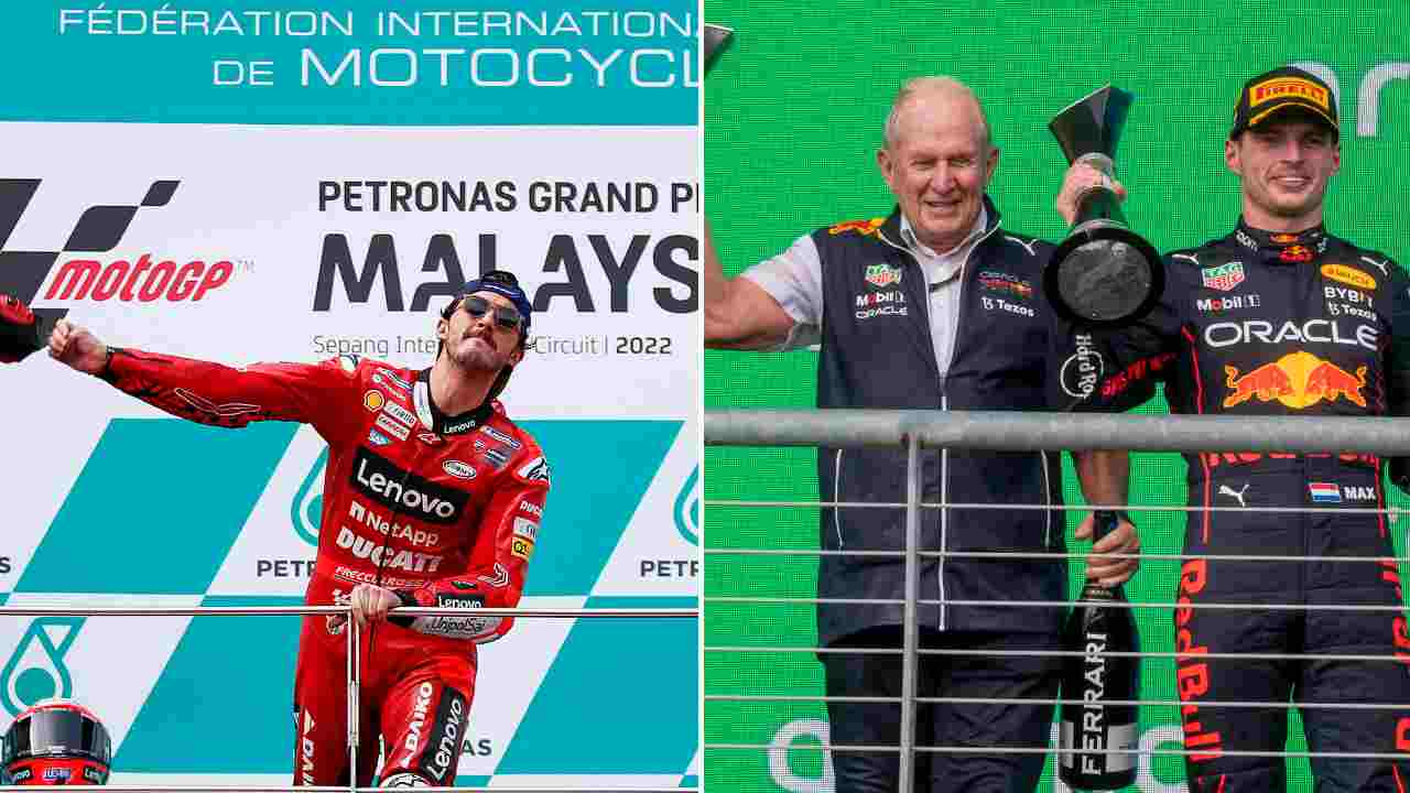 Moto GP Bagnaia Formula1 Verstappen RedBull