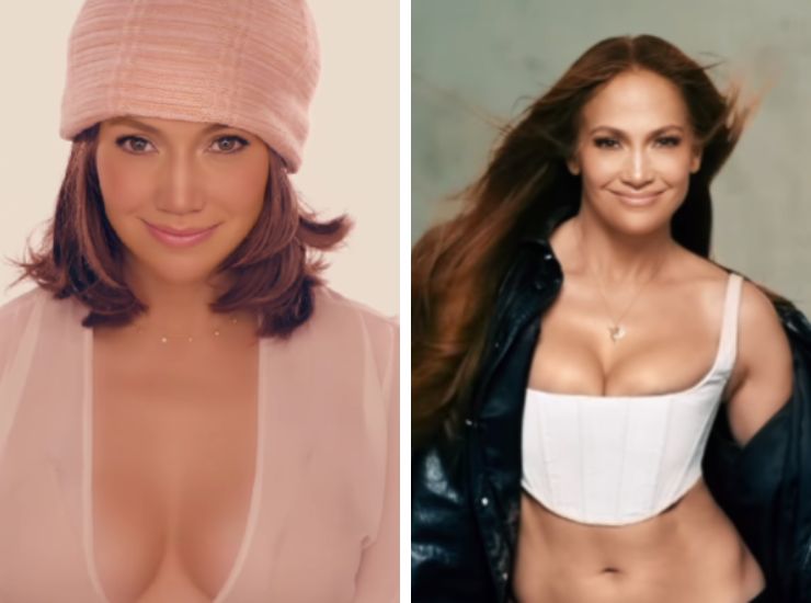 Jennifer Lopez prima e dopo: collage a confronto 2002 e 2022