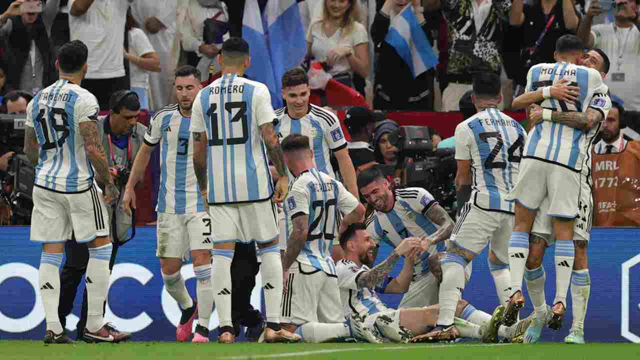 Giocatori Argentina Campione del Mondo Calcio Qatar 2022