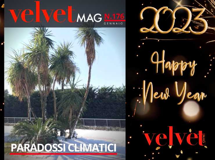 Editoriale del Direttore Angela Oliva: auguri 2023 e clima. Copertina Antonio Martello