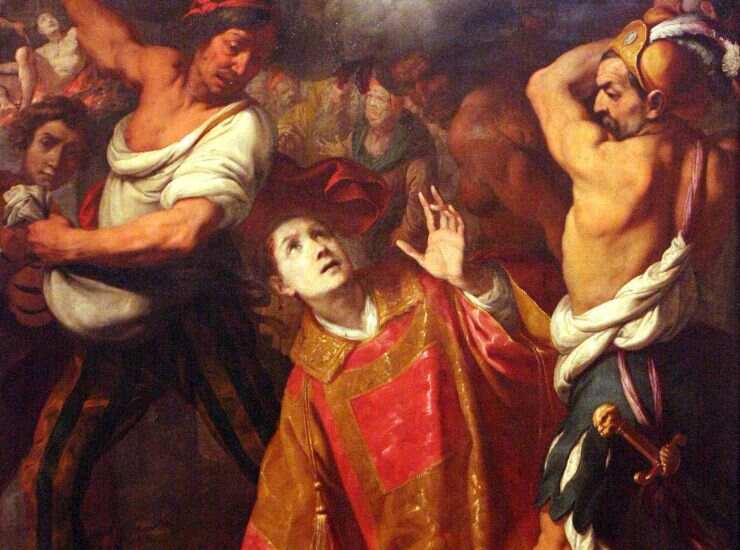 Opera che ritrae il martirio di Santo Stefano