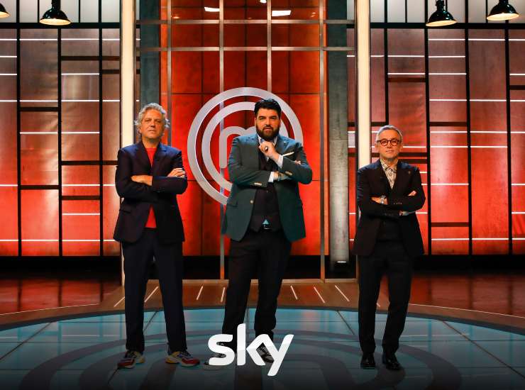 Giorgio Locatelli, Antonino Cannavacciuolo e Bruno Barbieri nelle foto della nuova edizione di MasterChef Italia (Sky Courtesy Press Office) - VelvetMag