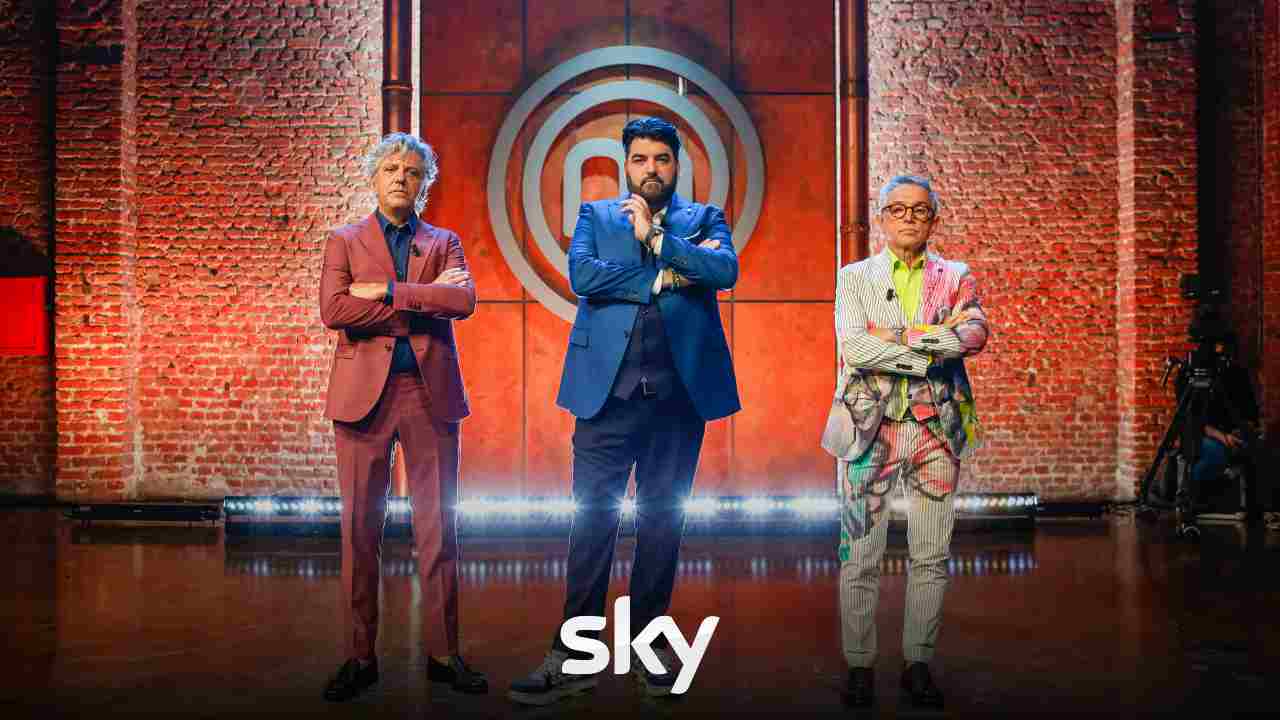 Giorgio Locatelli, Antonino Cannavacciuolo e Bruno Barbieri a MasterChef (Sky Courtesy Press Office) - VelvetMag