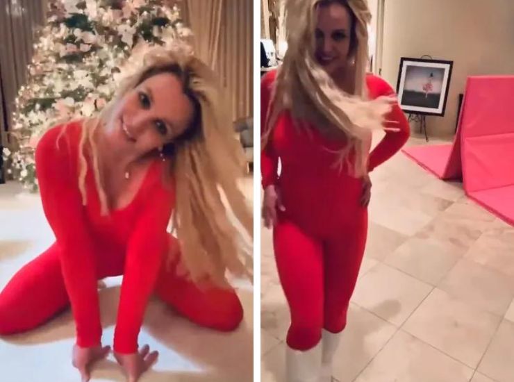 Britney Spears tutina rossa