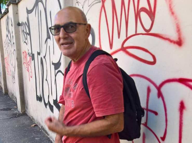 Claudio Campiti, l'uomo accusato di aver ucciso tre persone a una riunione di condominio a Roma, l'11 dicembre 2022. Campiti è stato fermato dalle forze dell'ordine 