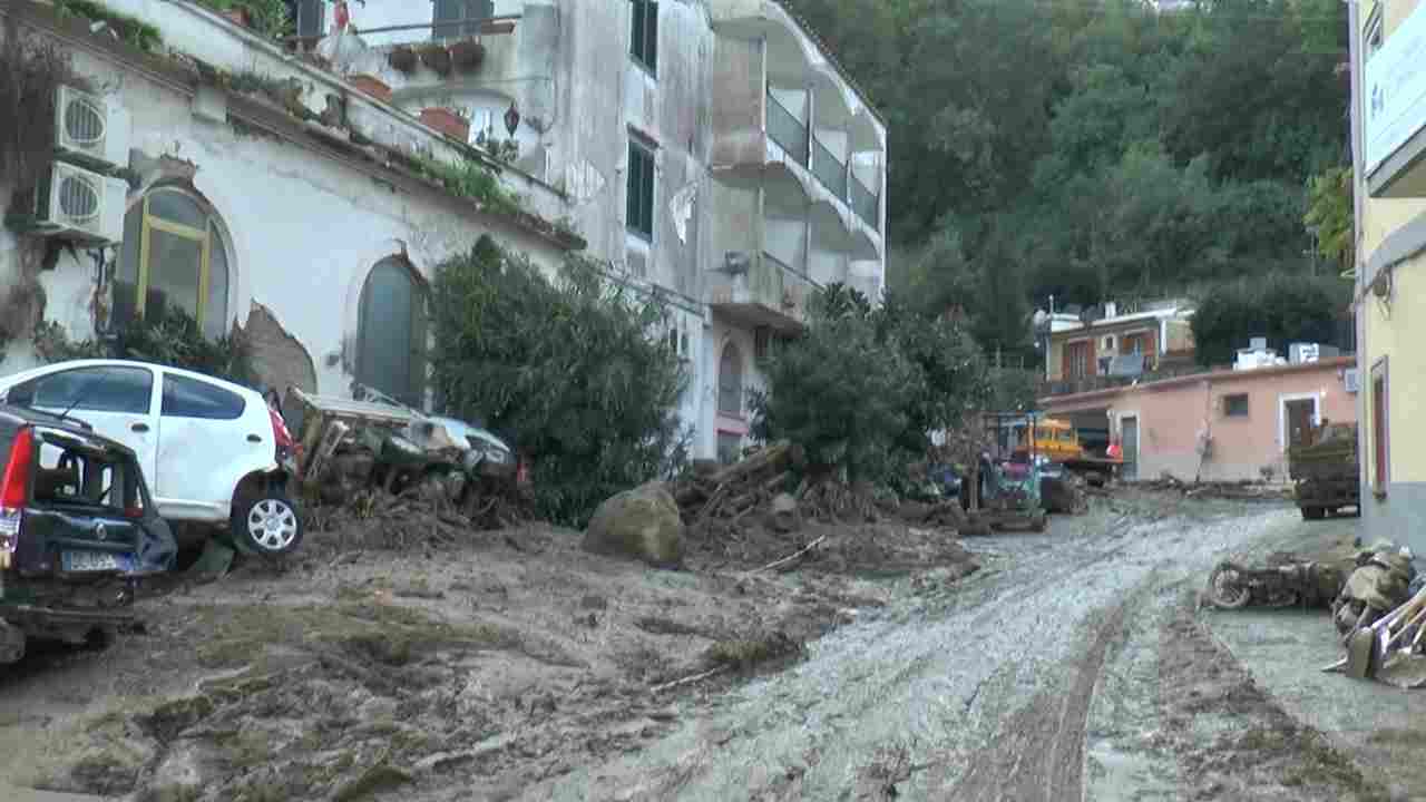Casamicciola a Ischia devastata dall'alluvione e dalla frana del 26 novembre