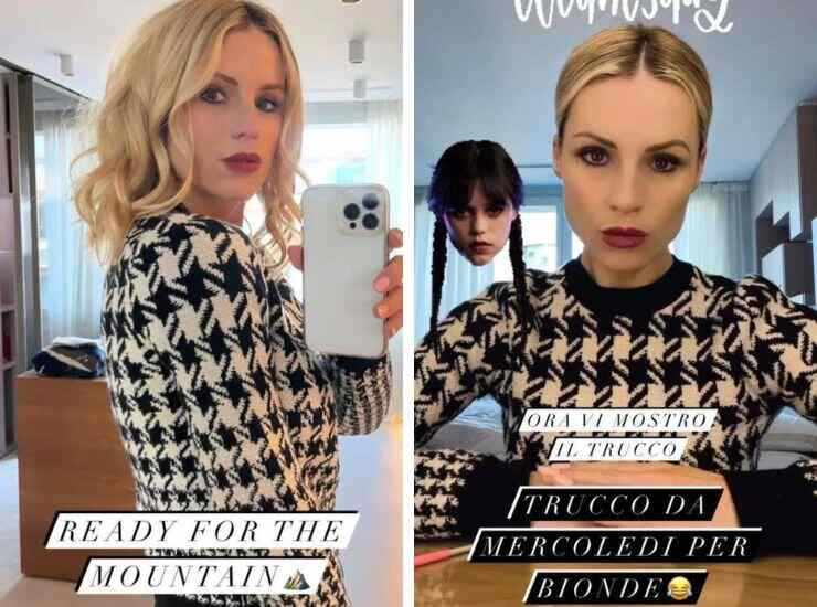 Michelle Hunziker make-up Mercoledì