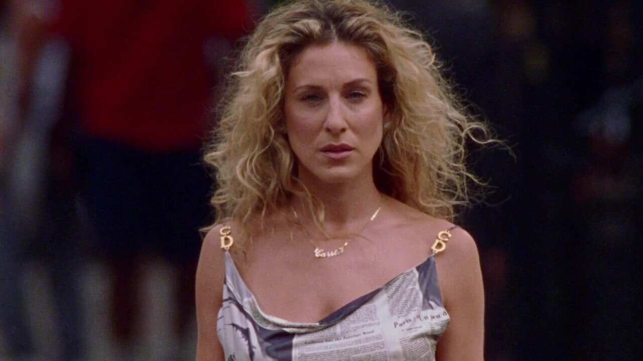 newspaper dress Sex and the City