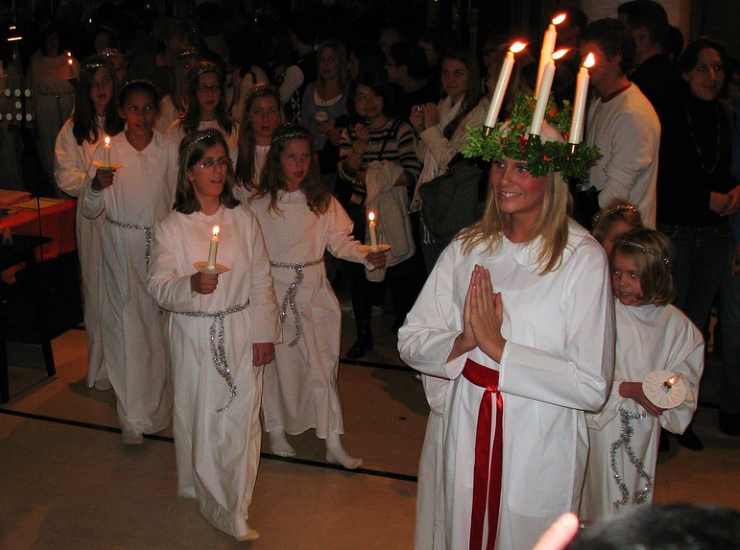 Processione di Santa Lucia nei Paesi Scandinavi