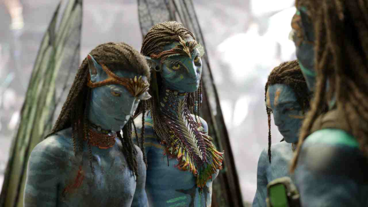 Neteyam, Neytiri, Lo’ak e Jake Sully (da sinistra) in un'immagine di Avatar 2 (ANSA/UFFICIO STAMPA) -VelvetMag