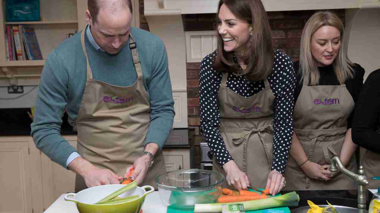 Kate Middleton e William in cucina