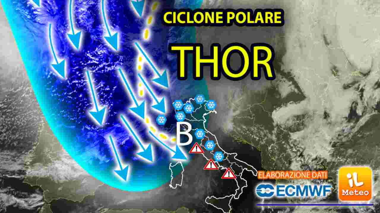 meteo ciclone thor maltempo italia