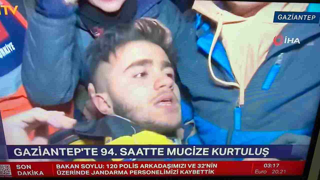 terremoto turchia ragazzo sopravvissuto