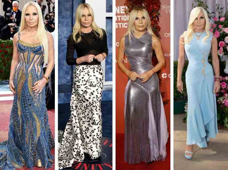 Donatella Versace look red carpet