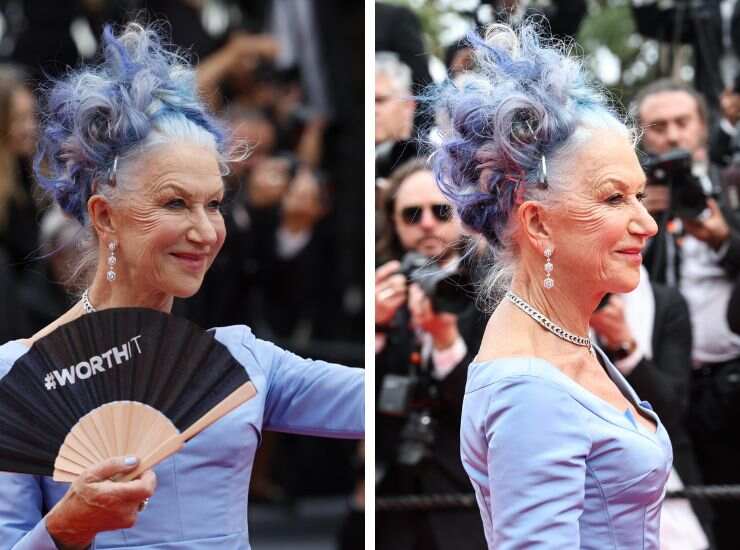 Helen Mirren capelli blu