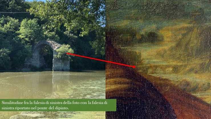 Ponte Romito, Arezzo e dettaglio Gioconda