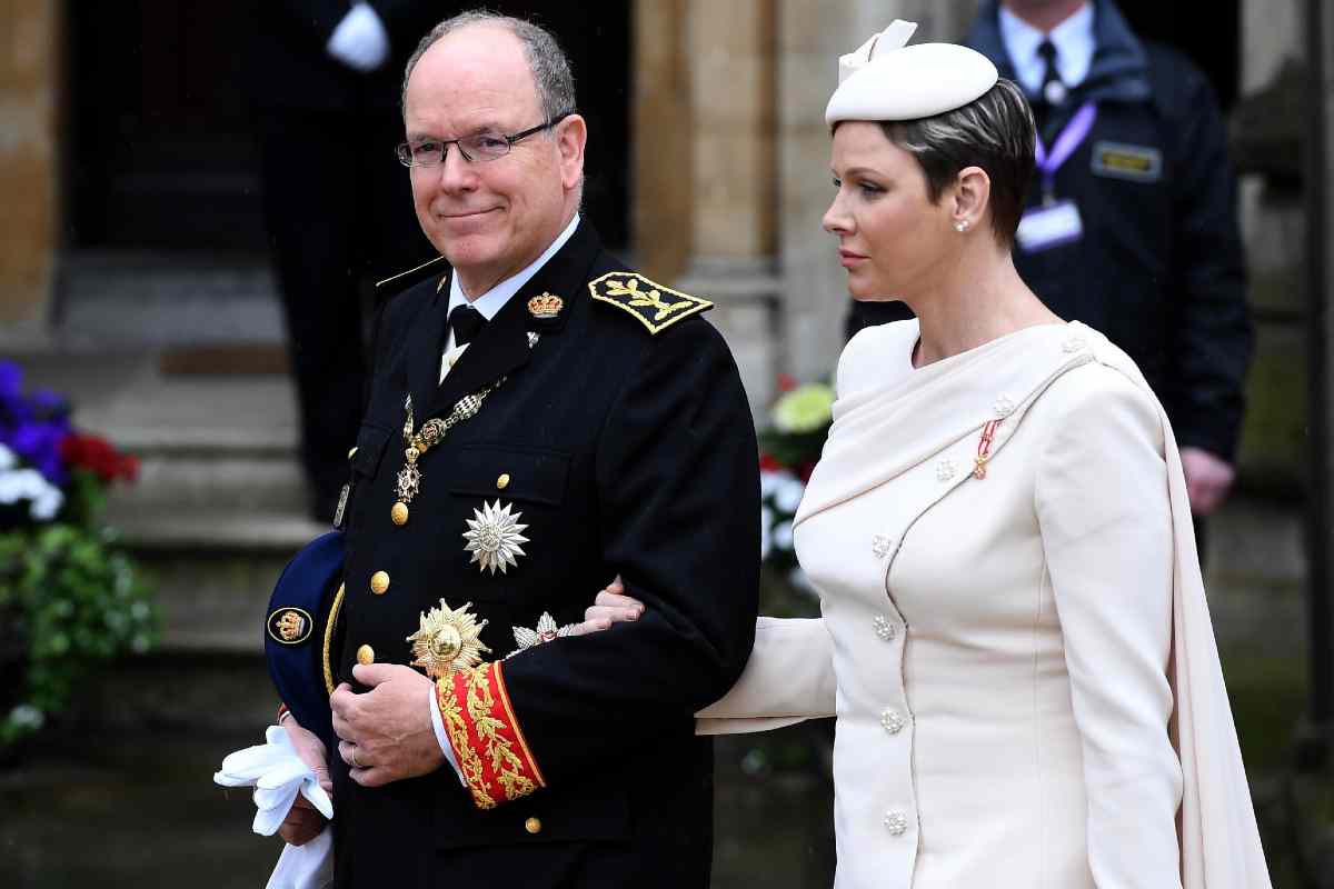 Charlene e Alberto all'incoronazione di Carlo III