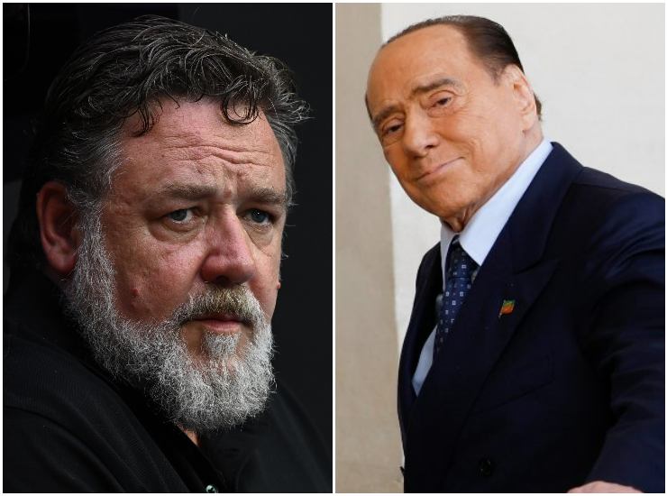 Berlusconi e Russell Crowe