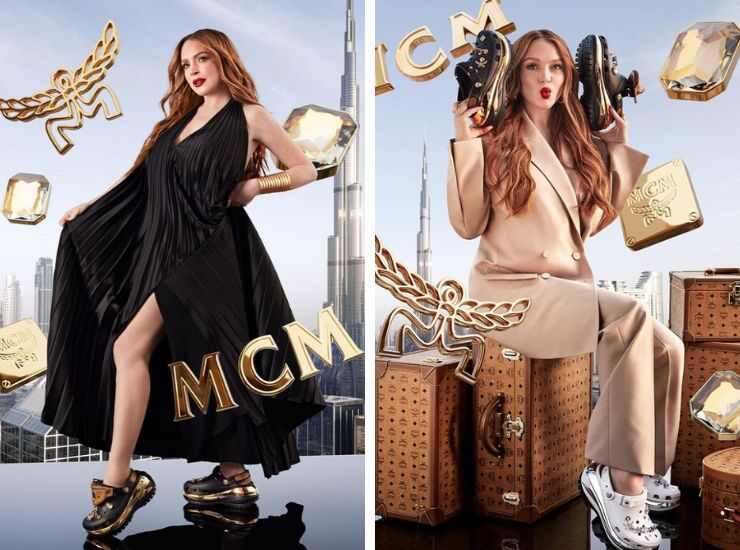 Lindsay Lohan Crocs MCM