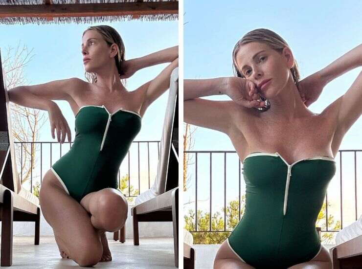 trendy one-piece swimsuit with a zipper