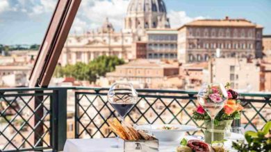 Ferragosto terrazza panoramica ristorante Roma