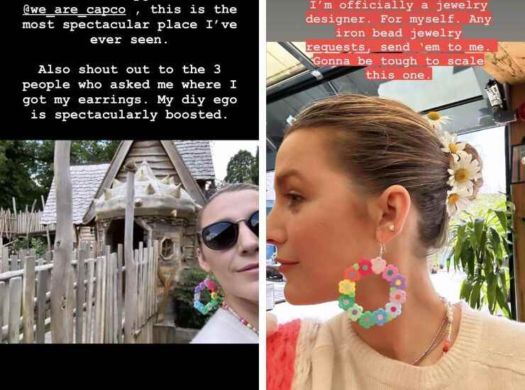 Blake Lively orecchini floreali