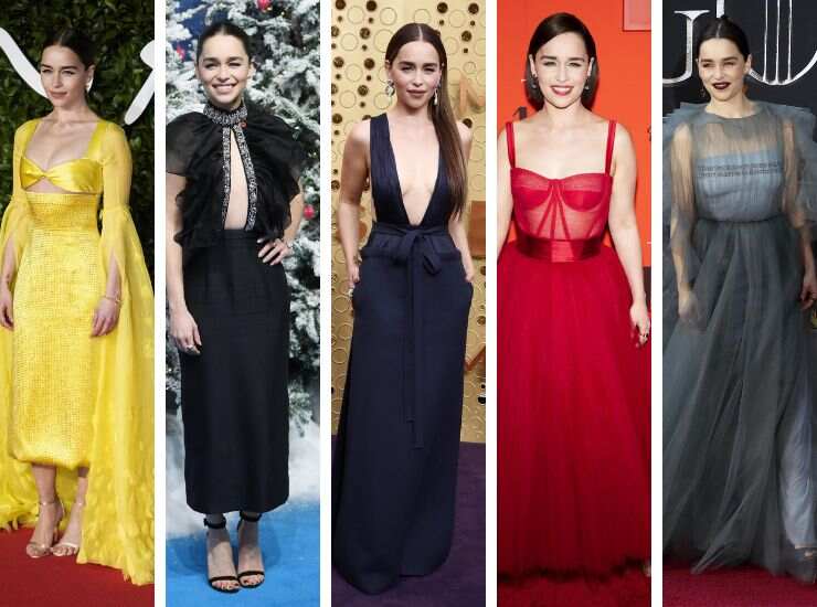 Emilia Clarke look red carpet