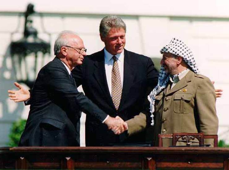 accordi pace oslo rabin arafat clinton