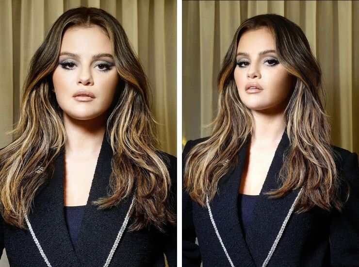 biondo inverno selena gomez