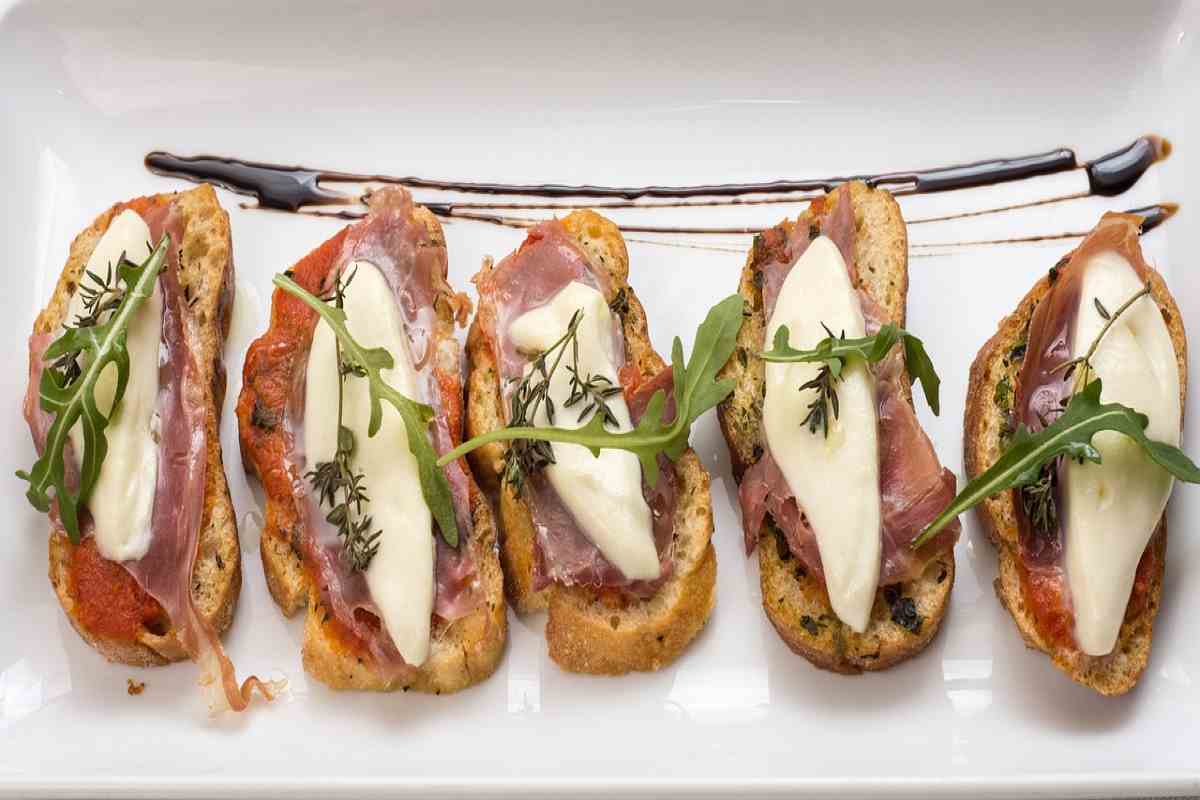 Bruschette con pancetta e crema di zucca