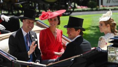 Il principe William, Kate Middleton, la principessa Beatrice e il marito