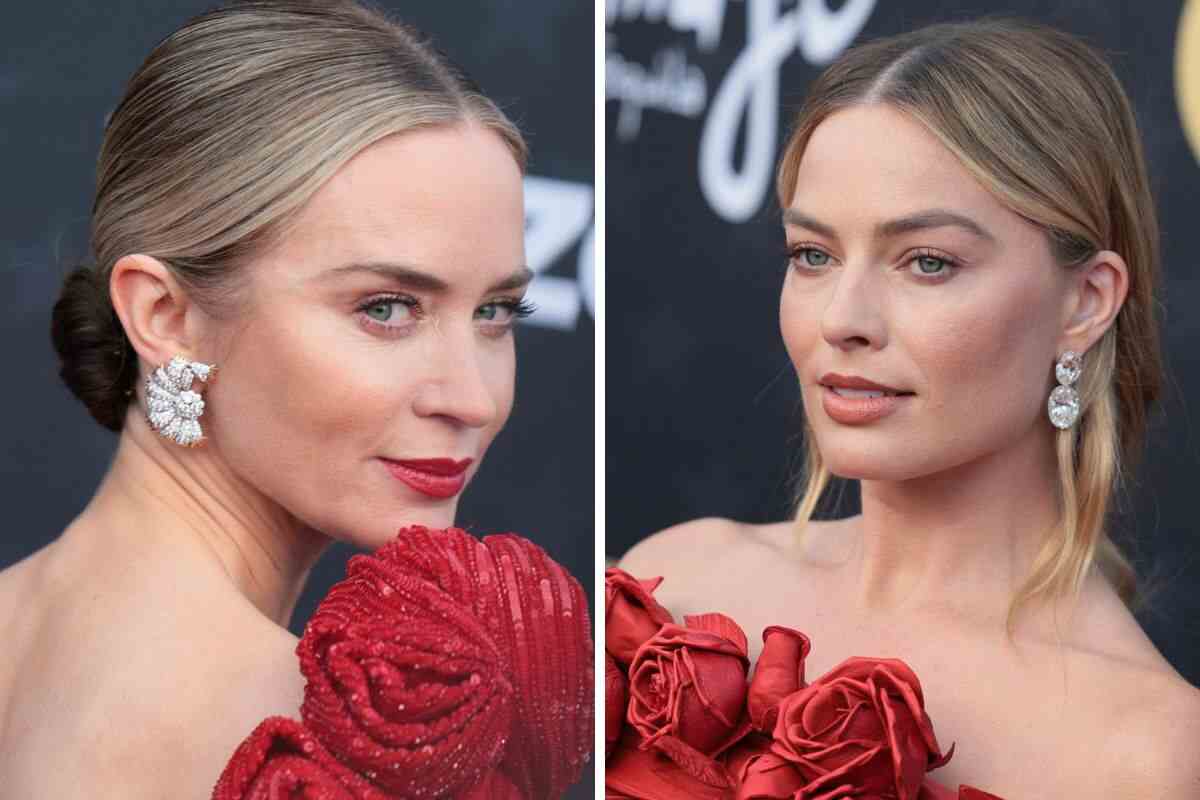 Margot Robbie Emily Blunt look