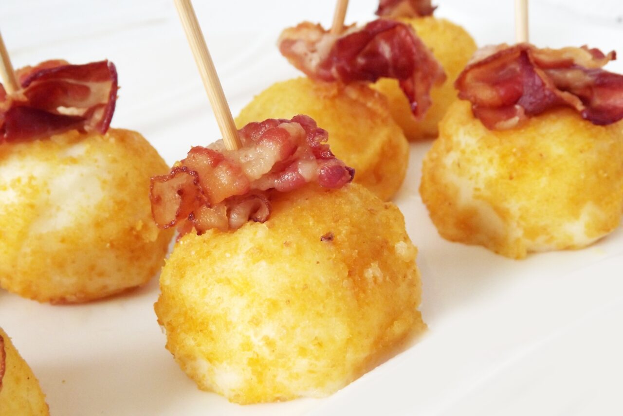 Crocchette di patate con bacon croccante