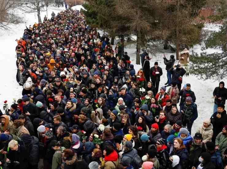 Navalny funerali cimitero Mosca