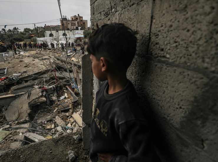 Ragazzo palestinese nella Striscia di Gaza 