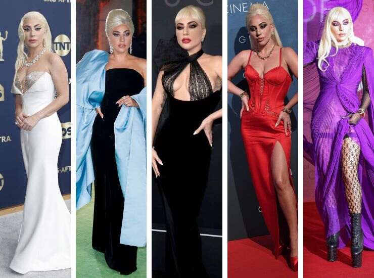 Lady Gaga look red carpet