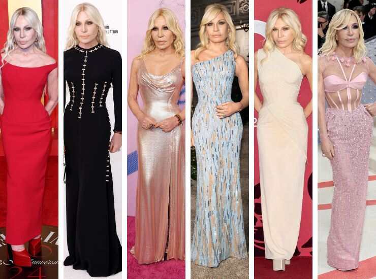 Donatella Versace look red carpet