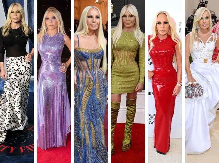 Donatella Versace look red carpet