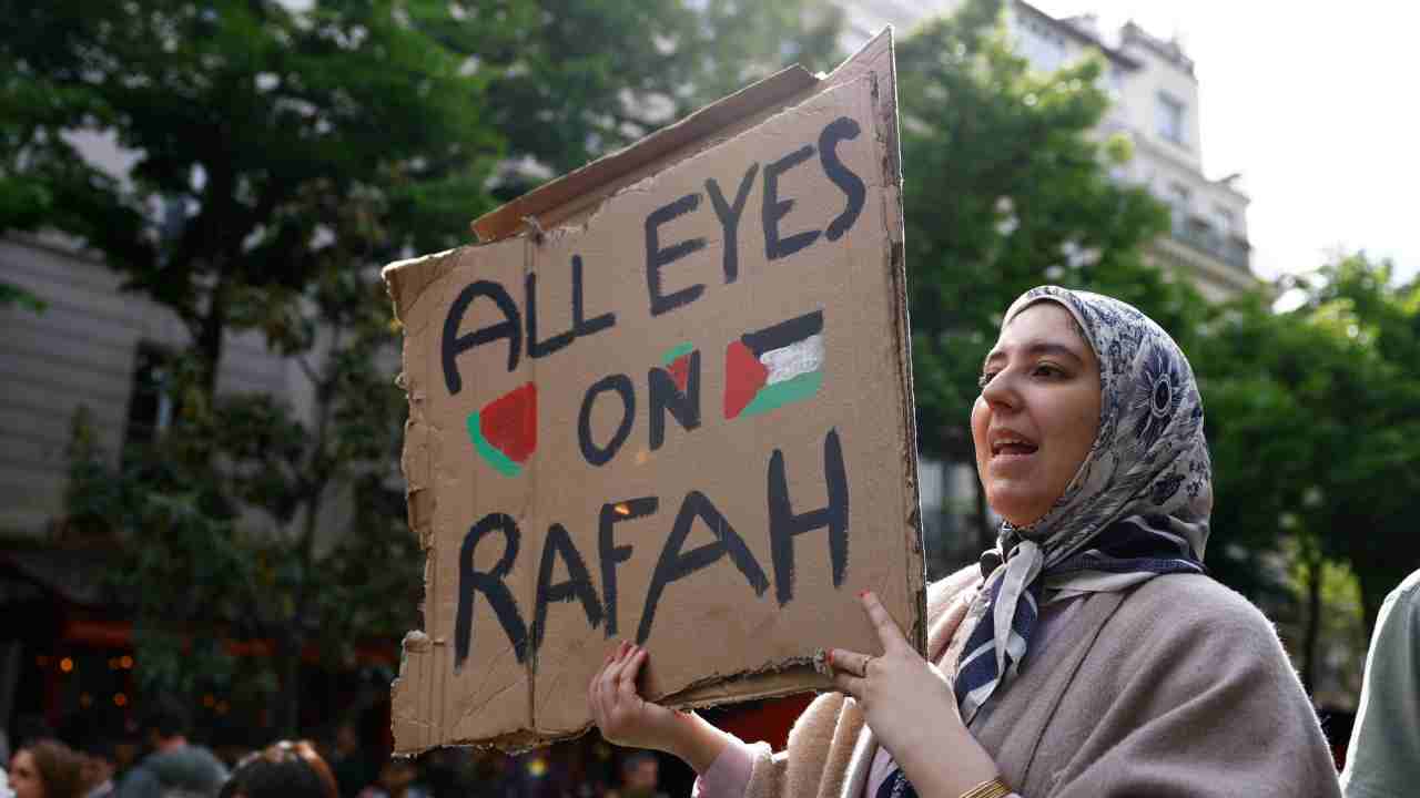 Rafah manifestazione corteo Parigi