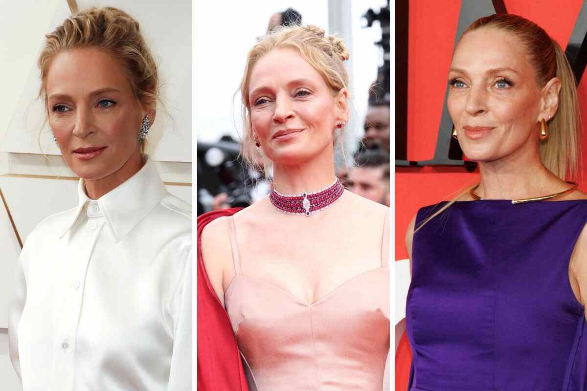 Uma Thurman look red carpet