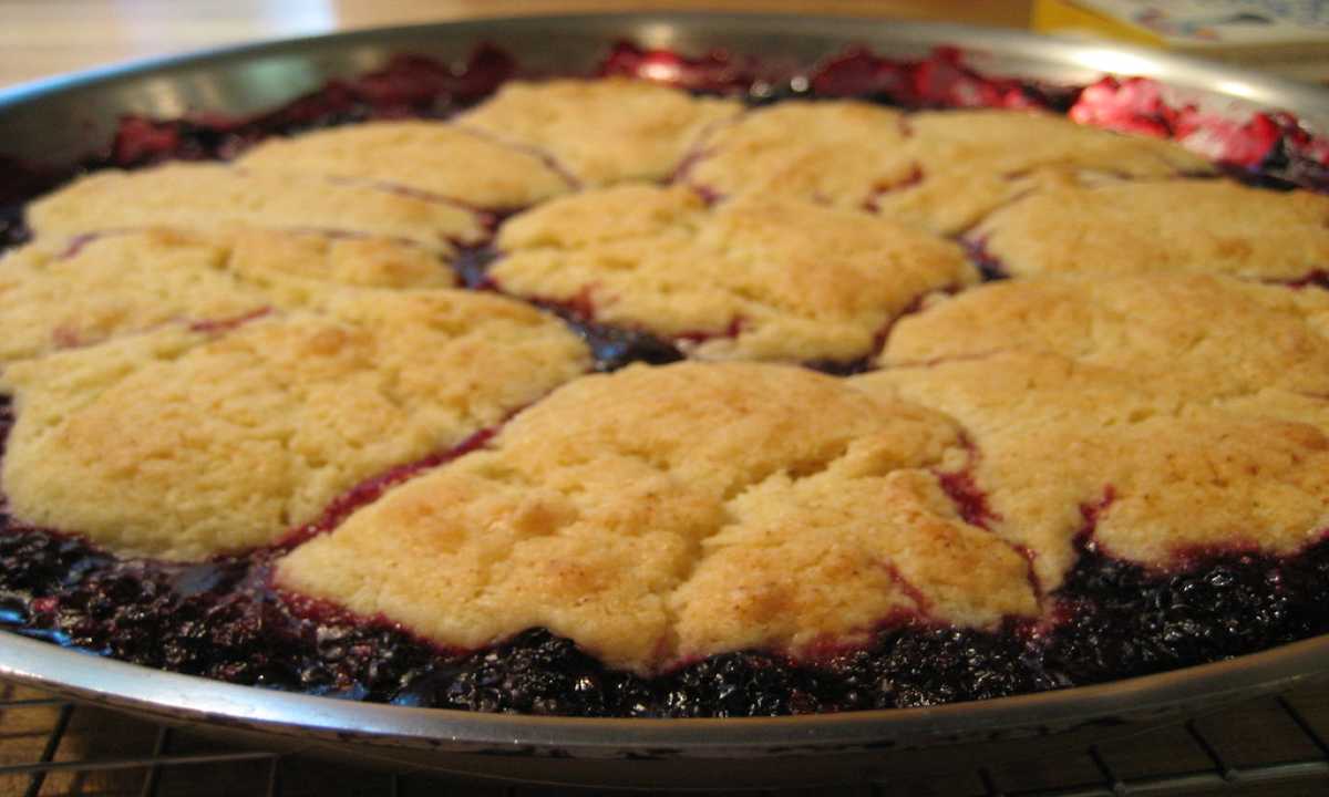 Cobbler cotto di freagole e rabarbaro