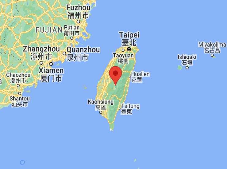 Taiwan Cina oceano sisma 