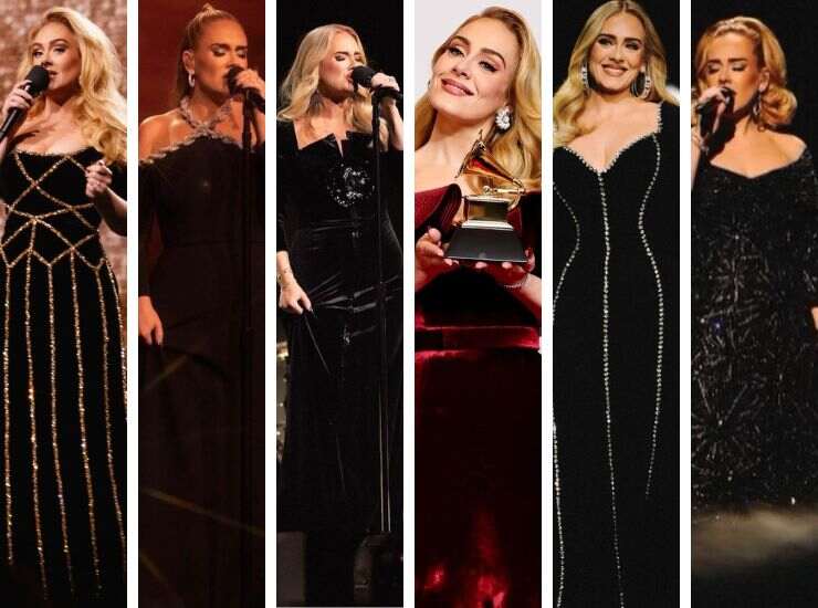 Adele look red carpet