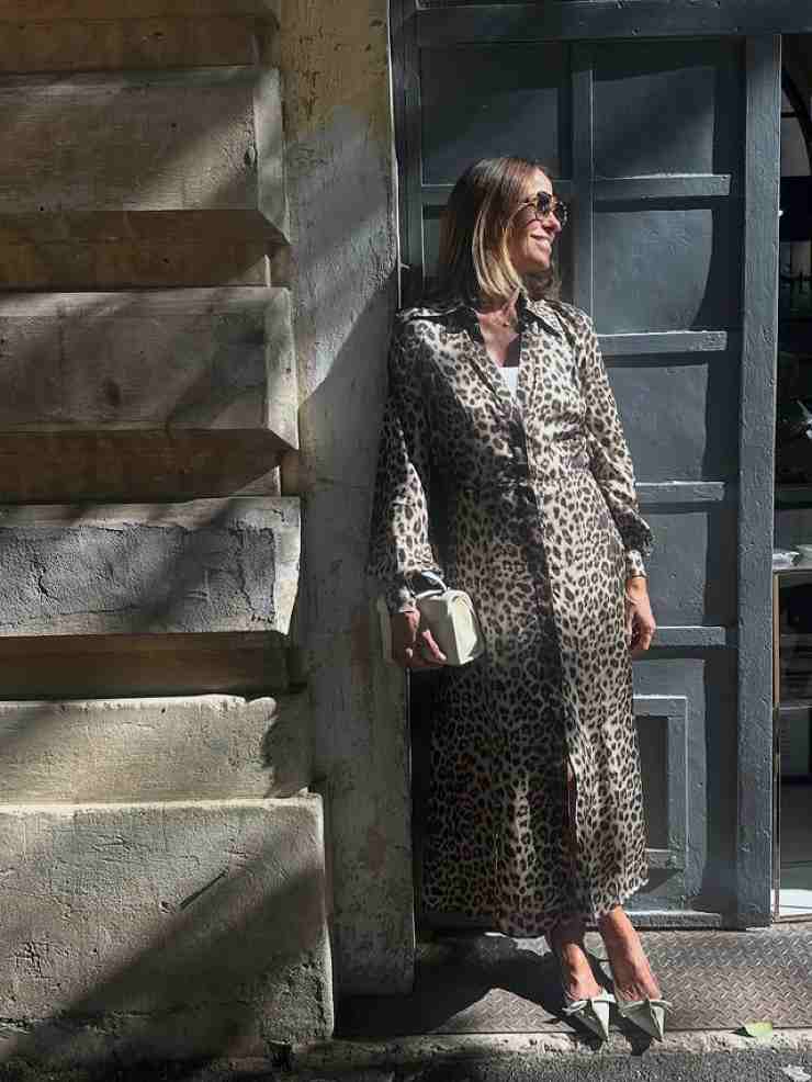 L’abito animalier di Cristina Parodi