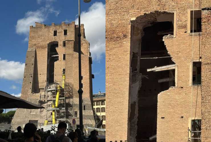 Crollo torre dei conti