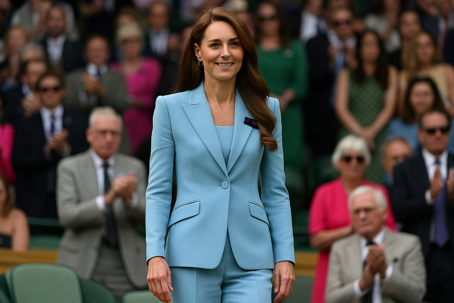 kate middleton wimbledon — Kate Middleton torna in pubblico: Wimbledon e il tailleur che infrange il protocollo