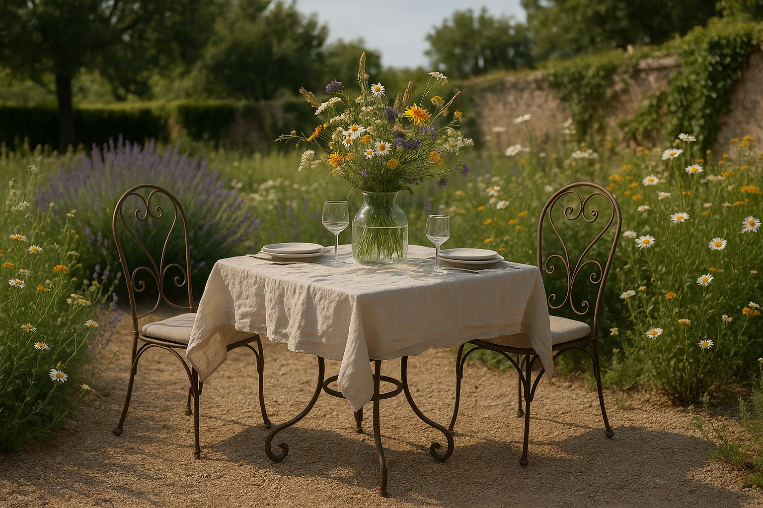 Come trasformare il giardino in una tavola à la française